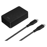 Uniq Versa Slim LITHOS Collective USB-C PD 18W wall charger + USB-C / USB-C cable - black