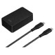 Uniq Versa Slim LITHOS Collective USB-C PD 18W wall charger + USB-C / USB-C cable - black