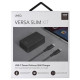 Uniq Versa Slim LITHOS Collective USB-C PD 18W wall charger + USB-C / USB-C cable - black