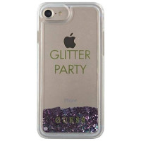 Guess GUHCP7GLUQPU iPhone 6/7/8 /SE 2020 / SE 2022 purple/purple hard case Liquid Glitter Party