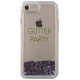 Guess GUHCP7GLUQPU iPhone 6/7/8 /SE 2020 / SE 2022 purple/purple hard case Liquid Glitter Party