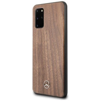 Mercedes MEHCS67VWOLB S20+ G985 hard case brązowy/brown Wood Line Walnut