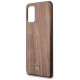 Mercedes MEHCS67VWOLB S20+ G985 hard case brązowy/brown Wood Line Walnut