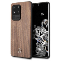Mercedes MEHCS69VWOLB S20 Ultra G988 hard case brązowy/brown Wood Line Walnut
