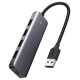 Ugreen USB HUB - 4x USB 3.2 Gen 1 with micro USB power port gray (CM219 50985)