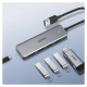 Ugreen USB HUB - 4x USB 3.2 Gen 1 with micro USB power port gray (CM219 50985)