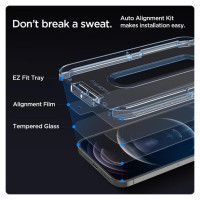 Spigen Glas.tR EZ Fit Tempered Glass for iPhone 12 / iPhone 12 Pro - 2 pcs.