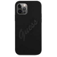 Guess GUHCP12LLSVSBK iPhone 12 Pro Max 6.7" black/black hardcase Script Vintage