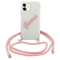 Guess GUHCP12SCRTVSPI iPhone 12 mini 5.4" pink/pink hardcase Script Vintage