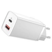 Baseus GaN2 Lite fast charger 65W USB / USB Type C Quick Charge 3.0 Power Delivery (gallium nitride) white (CCGAN2L-B02)