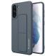 Wozinsky Kickstand Case silicone stand cover for Samsung Galaxy S21 + 5G navy blue