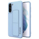 Wozinsky Kickstand Case Silicone Stand Cover for Samsung Galaxy S21 + 5G Light Blue