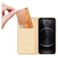 Dux Ducis Skin Pro Bookcase type case for iPhone 13 Pro golden