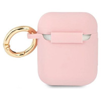 Guess GUA2SSSI AirPods cover pink/pink Silicone Vintage Script