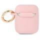 Guess GUA2SSSI AirPods cover pink/pink Silicone Vintage Script