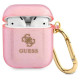 Guess GUA2UCG4GP AirPods cover pink/pink Glitter Collection