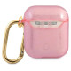 Guess GUA2UCG4GP AirPods cover pink/pink Glitter Collection