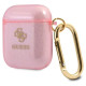 Guess GUA2UCG4GP AirPods cover pink/pink Glitter Collection