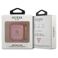 Guess GUA2UCG4GP AirPods cover pink/pink Glitter Collection