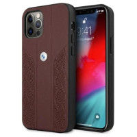 BMW Etui BMW BMHCP12LRSPPR iPhone 12 Pro Max 6,7" czerwony/red hardcase Leather Curve Perforate
