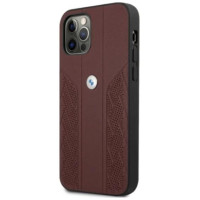 BMW Etui BMW BMHCP12LRSPPR iPhone 12 Pro Max 6,7" czerwony/red hardcase Leather Curve Perforate