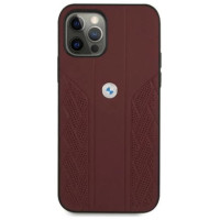 BMW Etui BMW BMHCP12LRSPPR iPhone 12 Pro Max 6,7" czerwony/red hardcase Leather Curve Perforate