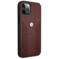 BMW Etui BMW BMHCP12LRSPPR iPhone 12 Pro Max 6,7" czerwony/red hardcase Leather Curve Perforate