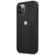 BMW Etui BMW BMHCP12MRSPPK iPhone 12/12 Pro 6,1" czarny/black hardcase Leather Curve Perforate