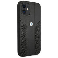 BMW Etui BMW BMHCP12SRSPPK iPhone 12 mini 5,4" czarny/black hardcase Leather Curve Perforate