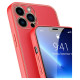 Dux Ducis Yolo elegant case made of soft TPU and PU leather for iPhone 13 Pro red