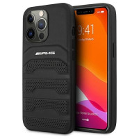 Mercedes AMG AMHCP13LGSEBK iPhone 13 Pro / 13 6,1" czarny/black hardcase Leather Debossed Lines
