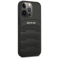 Mercedes AMG AMHCP13LGSEBK iPhone 13 Pro / 13 6,1" czarny/black hardcase Leather Debossed Lines
