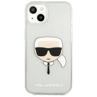 Karl Lagerfeld KLHCP13SKHTUGLS iPhone 13 mini 5,4" srebrny/silver hardcase Glitter Karl`s Head