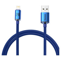 Baseus Crystal Shine Series cable USB cable for fast charging and data transfer USB Type A - Lightning 2.4A 1.2m blue (CAJY000003)