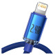 Baseus Crystal Shine Series cable USB cable for fast charging and data transfer USB Type A - Lightning 2.4A 1.2m blue (CAJY000003)