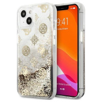 Guess GUHCP13SLGPEGO iPhone 13 mini 5.4" gold/gold hardcase Peony Liquid Glitter