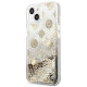 Guess GUHCP13SLGPEGO iPhone 13 mini 5.4" gold/gold hardcase Peony Liquid Glitter