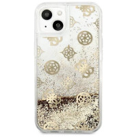 Guess GUHCP13SLGPEGO iPhone 13 mini 5.4" gold/gold hardcase Peony Liquid Glitter
