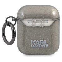 Karl Lagerfeld KLA2UKHGK AirPods cover czarny/black Glitter Karl`s Head