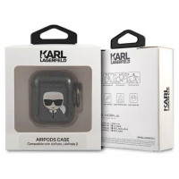 Karl Lagerfeld KLA2UKHGK AirPods cover czarny/black Glitter Karl`s Head