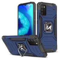 Wozinsky Ring Armor tough hybrid case cover + magnetic holder for Samsung Galaxy A03s blue