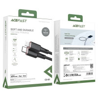 Acefast cable MFI USB Type C - Lightning 1.2m, 30W, 3A black (C2-01 black)