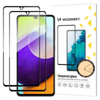 Wozinsky Set of 2x Super Strength Full Glue Tempered Glass Full Screen with Frame Case Friendly Samsung Galaxy A33 5G Black