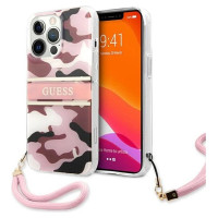 Guess GUHCP13LKCABPI iPhone 13 Pro / 13 6.1" pink/pink hardcase Camo Strap Collection