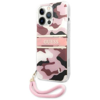 Guess GUHCP13LKCABPI iPhone 13 Pro / 13 6.1" pink/pink hardcase Camo Strap Collection