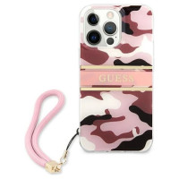 Guess GUHCP13LKCABPI iPhone 13 Pro / 13 6.1" pink/pink hardcase Camo Strap Collection