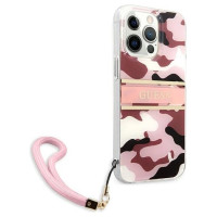 Guess GUHCP13LKCABPI iPhone 13 Pro / 13 6.1" pink/pink hardcase Camo Strap Collection