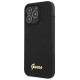 Guess GUHMP13LLSLMGBK iPhone 13 Pro / 13 6.1" black/black hardcase Silicone Script Gold Logo MagSafe