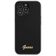 Guess GUHMP13LLSLMGBK iPhone 13 Pro / 13 6.1" black/black hardcase Silicone Script Gold Logo MagSafe