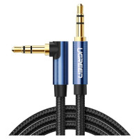 Ugreen angled AUX cable 2 x mini jack 3.5 mm 1m blue (AV112)